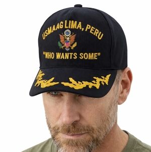 USMAAG Lima Peru Black Embroidered Military Baseball Cap Adjustable Dad Hat